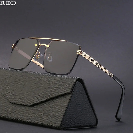Square Sunglasses For Men Rimless Sunglasses Women Fashion Glasses Luxury Shades Vintage Gafas De Sol Occhiali Zonnebril
